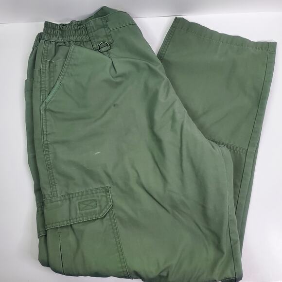Rustic Ridge 2 pair Mens Cargo Pants Size 38x32 Green/Khaki Utility Pants - Picture 3 of 15